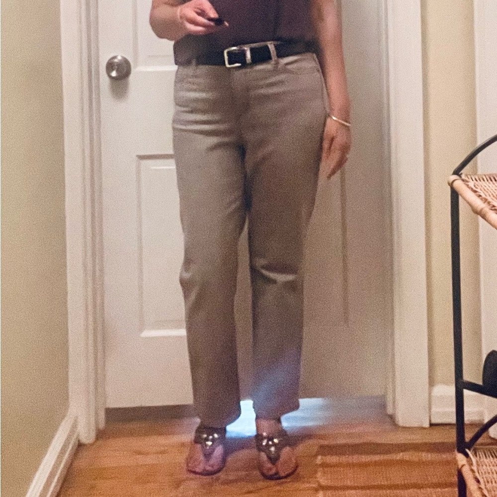 Gloria Vanderbilt Light Gray Straight Leg Jeans